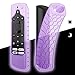 CaseBot Case for Fire TV Edition Remote - Honey Comb Series [Anti Slip] Shock Proof Cover for Amazon All-New Insignia/Toshiba 4K Smart TV Voice Remote/Element TV Voice Remote, Purple-Glow
