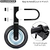 6 Inch Gate Wheel, 2 PCS Heavy Duty Gate Helper Wheel Gate Caster Kit With 1-5/8" Thru 2" Gate - View #3