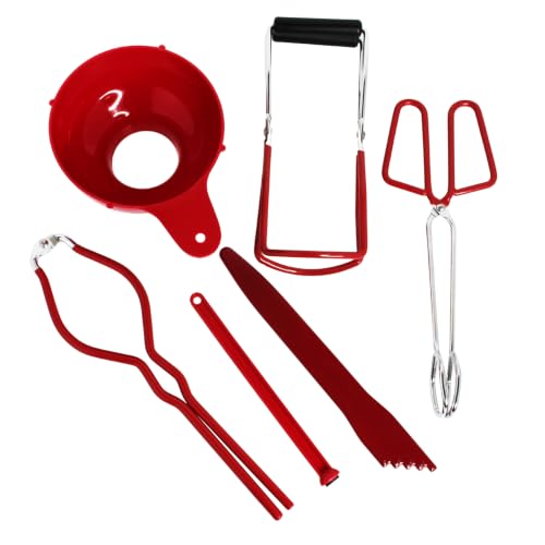 MIRRO 6 Piece Home Canning Kit with Jar Lifter Funnel and Lid Lif...