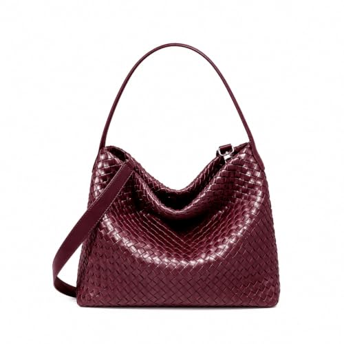 Image of Suede Woven Tote Bag for Women, Hobo Shoulder Bag for Work Travel