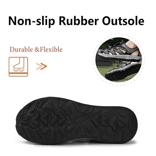Asifn Mens Hiking Sandals Summer Outdoor Non-slip Water Shoes Breathable Comfortable Beach Lightweight Casual4