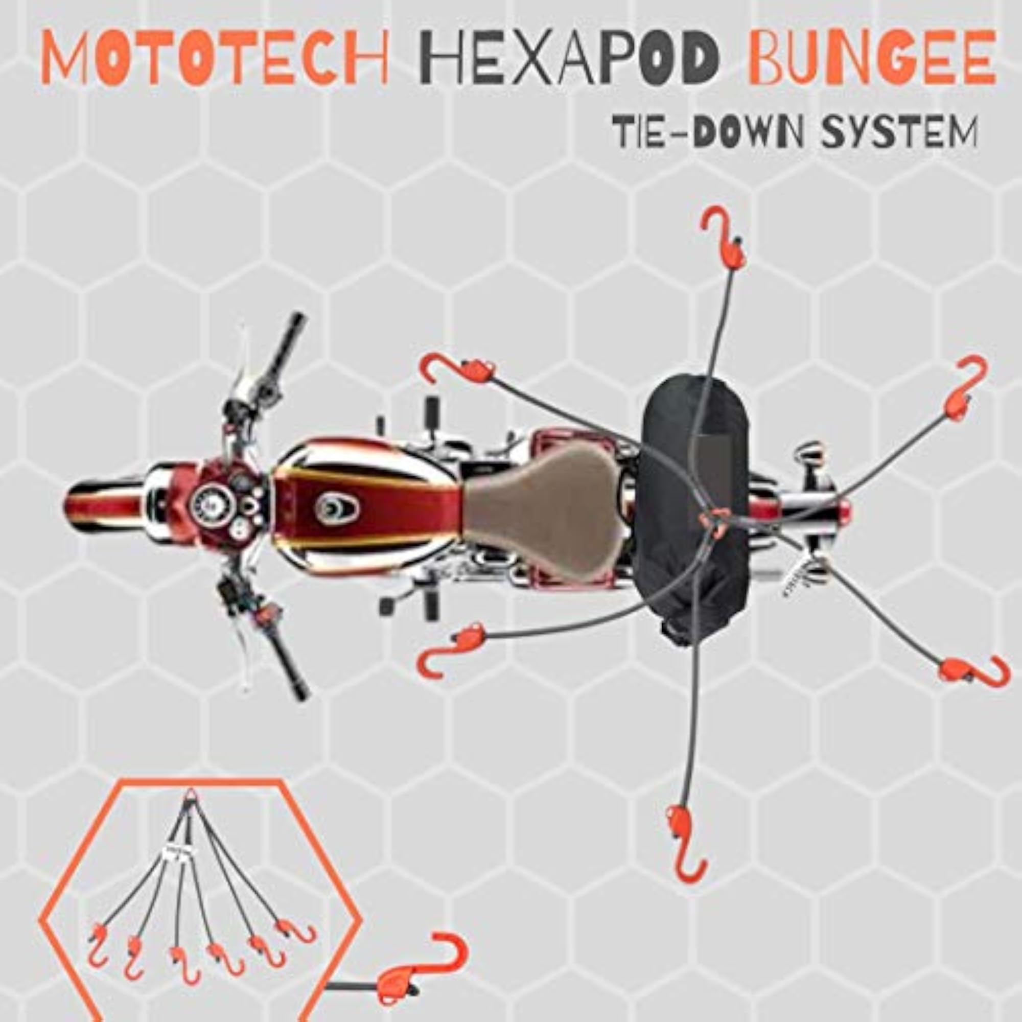 Hexapod Bungee Tie-Down System
