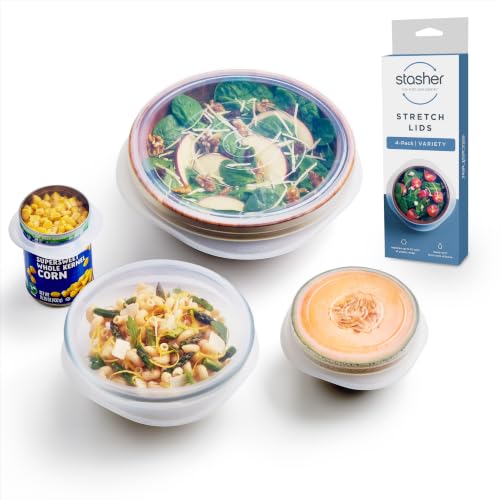 Stasher Reusable Silicone Stretch Lids (Clear BPA Free)