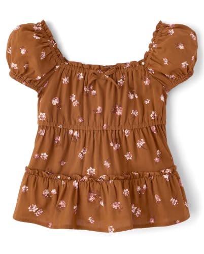 Image of The Children's Place Girls' Smocked Short Sleeve Tops