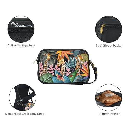 Anna by Anuschka Women's Original Hand-Painted Leather Crossbody Bag4