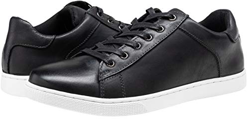 Jousen Men' s Casual Shoes Leather Dress Sneakers Business Casual Shoes for Men Breathable Fashion Sneakers (MY852 Black 8)