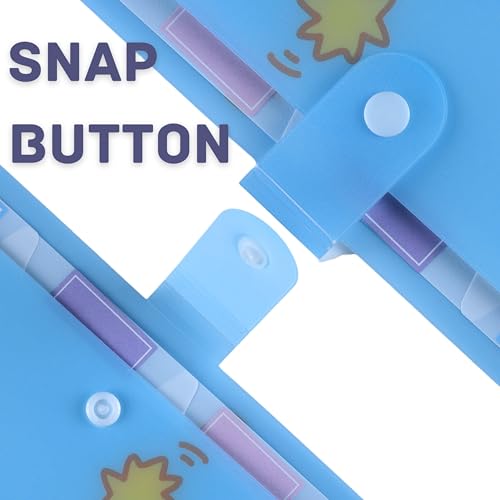 Image of SPS A4 Expanding File Folder - Pack of 4 | Unicorn Theme | 5 Pockets | Pastel Colors - Blue, Purple, Green, Pink | Snap Button Closure | Fits A4 & Letter Size | Cute & Kid-Friendly