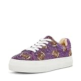 Betsey Johnson Women's Sidny Sneaker, Purple Football, 8.5
