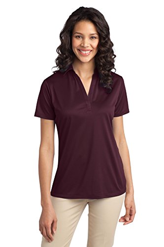 Port Authority Women's Silk Touch Performance Polo. L540, Maroon, S