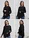 Bhome Maternity Shirts 3 Packs Long Sleeve Pregnancy Tops Loose Fit Casual Blouses with Thumb Holes,Black/Burgundy/White M