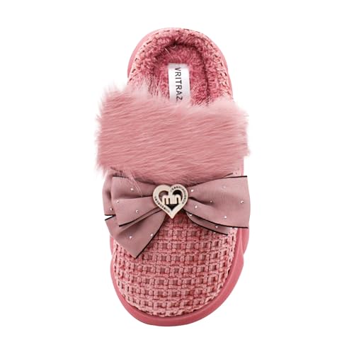 Image of VRITRAZ Women's Comfort Slip On Closed Toe Warm Winter with Cute Design print House Clog Indoor Slipper