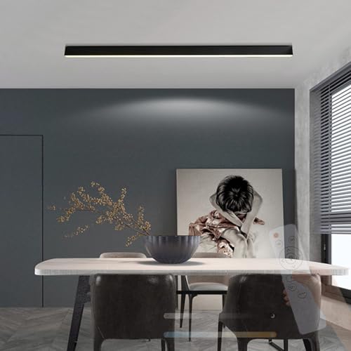 Regula la temperatura de la luz con esta lámpara de techo LED alargada