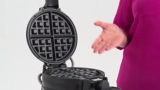 BLACK+DECKER Rotating Waffle Maker, Black, WMD200B