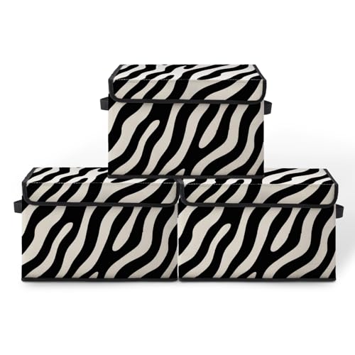 Image of Stackable Storage Bins with Lids,Closet Organizers Fabric Box for Home and Office,Blanket Clothes Organizers,Under Bed Storage Containers 3 Pack