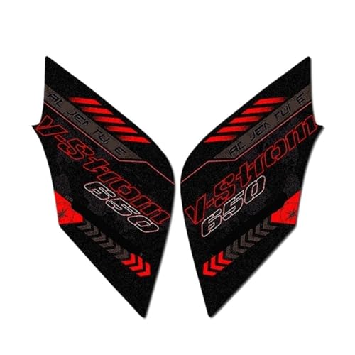 Stickers réservoir traction moto vstrom anti glisse protection rouge