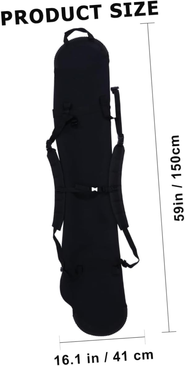 BESPORTBLE Snowboard Gear Backpack Padded for Travel Lightweight Snowboard Storage Bag Versatile Black Ski Cover for Safe Transport and Accessories