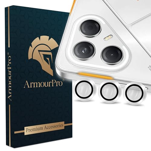 Image of ArmourPro Camera Lens Protector for Tecno Pova 7 (6.78 Inches) Tough HD Individual Aluminum Alloy Rings 9H Camera Cover, Scratch-Resistant,Camera Lens Protection| Silver, 1 Pack