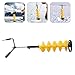 Cutycaty 8inch Ice Fishing Ice Auger, Hand Ice Drill Auger Ice Augers Bit Drill Ice for Ice Fishing with 14inches Extension Rod, Cordless Nylon Ice Drill Auger Ice Fishing Rod Rack and 1 Set Blades