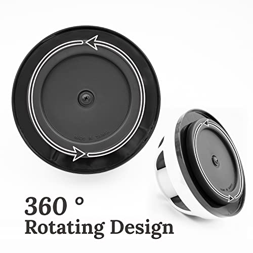 Myhomebody Pen Organizer For Desk, Office Supplies, Desktop Rotating, Compartments, Black Round #TOP1