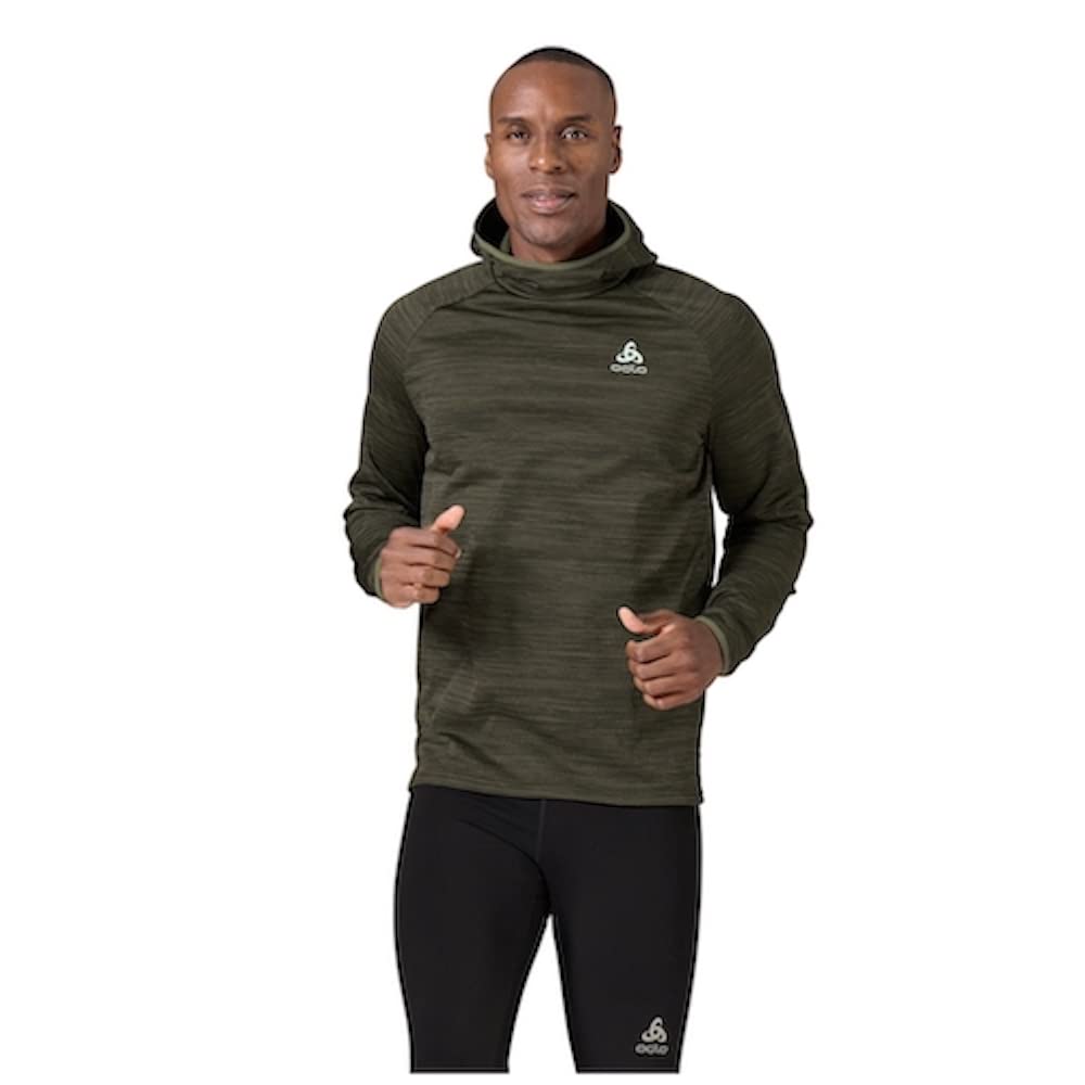 Odlo Men Running hoodie RUN EASY WARM, deep depths melange, S