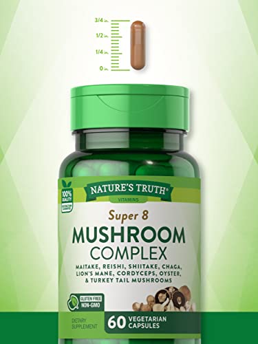 Nature'S Truth NT39104A Mushroom Complex Capsules | 60 Count | Full Spectrum Complex Of Super 8 Mushrooms | Non-Gmo, Gluten Free Supplement thumb #3