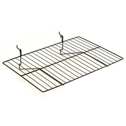 Steel Universal Straight Shelf in Black 24 x 12 Inches - Lot of 6