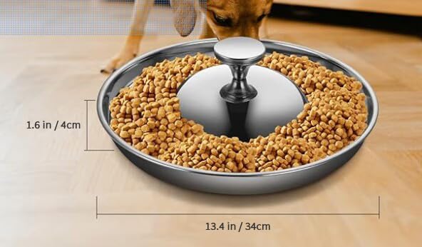 Hundenapf Welpen, 2 Stück Edelstahl Welpennapf, Hundefutter Wasserschale Langsam Fütternde Entwöhnungsschüssel für Kleine Hunde Katzen Haustiere