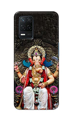 Image of PRINTFIDAA Lord Ganesh Bappa Moriya Printed Designer Hard Back Case Cover for Realme 8 5G / Realme Narzo 30 5G -(SF) MVN1010