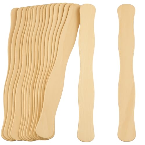 Concession Essentials Wooden Fan Handles 8 Inches 100 Count Jumbo Craft Sticks for Wedding Programs