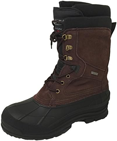 G4U-CXL C-08S Men's Winter Boots Hiking 10" Leather Waterproof Thermolite Insulated Snow Shoe (10 D(M) US, Brown)
