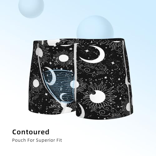 Boys' Cotton Boxer Brief Soft Underwear-Crescent And Stars4