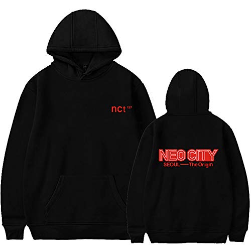 Xkpopfans Kpop NCT 127 Neo City Concert Hoodie Pullover JaeHyun Mark Ten Taeyong Sweater M Black