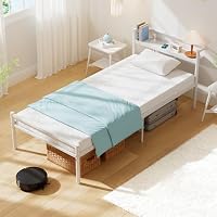 Amazon｜ベッドフレーム シングル 【宮棚付き・2口コンセント】Holdm