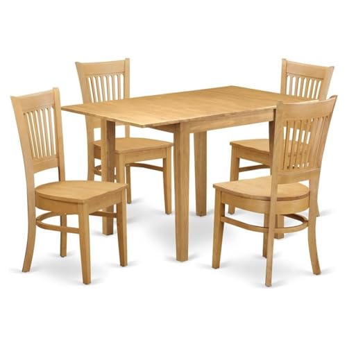 Stylish 5-Piece Dining Room Set in Oak