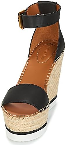 See by Chloe Women's Glyn High Heel Sandals Shoes Wedges Platform Black Leather 9 | Image 2