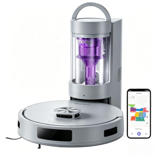 Robot Vacuum and Mop Combo, Robot Vacuum Cleaner with Bagless Self Emptying Station, 18000Pa Suction, LiDAR Navigation, ideal for Pet Hair, Carpet & Hard Floor, Compatible with App/Alexa/Voice Control