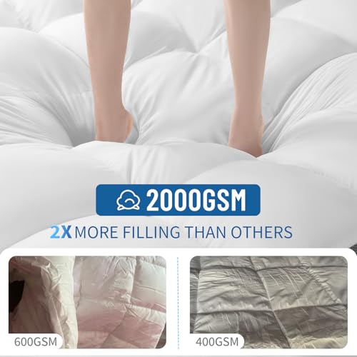 4 Inch Memory Foam Mattress Topper King Size - 2000 GSM Support - Image 2