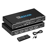 HDMI Switch 8K 4x1 120Hz 48Gbp, HDCP 2.3,ARC,VRR,CEC,HDMI Switcher 4 in 1 Out,4 Port HDMI Selector,IR Remote,3D,HDR 10,D-o-l-b-y Atmos,for QLED TV,PS5,Xbox,Fire Stick,Roku,Blu Ray,Projector
