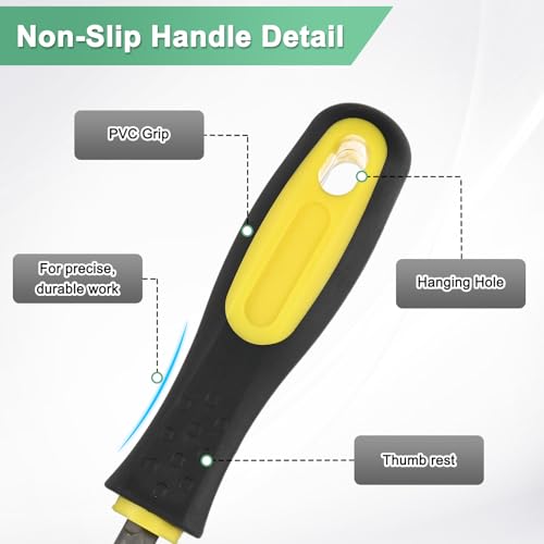 M METERXITY 2-Pack Round Metal File 12 Inch, High Carbon Steel File Diamond File Hand File W PVC Grip Handle for Wood/Metal/Ceramic/Glass/Stone/Jewelry/Tile/Model/DIY/Sharpening File 4 M METERXITY 2-Pack Round Metal File 12 Inch, High Carbon Steel File Diamond File Hand File W PVC Grip Handle for Wood/Metal/Ceramic/Glass/Stone/Jewelry/Tile/Model/DIY/Sharpening File - Image 4