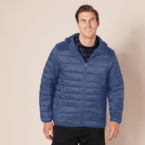 Image of Amazon Essentials Men's Lightweight Water-Resistant Packable Hooded Puffer Jacket