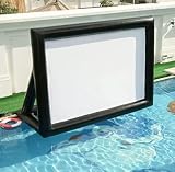 Yimukaka 17ft Airtight PVC Outdoor Projector Movie Screen with Stand Floating Inflatable Screen Supports Front and Rear Projection，No Need to Keep Inflating