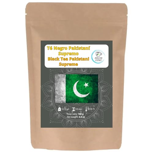 Té Negro Pakistaní Supremo I Té Antioxidante, Energético y Digestivo I Té Negro en Hojas Sueltas (50 tazas) 100 g (Pakistaní Supremo)