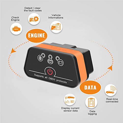 Escáner OBD Vgate icar 2 borra fallos de motor por Bluetooth para móvil Android 3