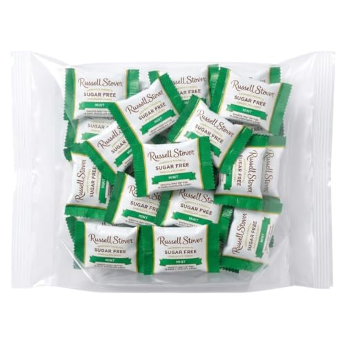 Sugar Free Dark Chocolate Mint Patties Candy, 1 lb Bag — Individually Wrapped, Sweetened with Stevia, No Added Sugar