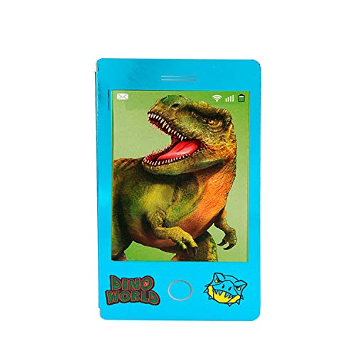 Depesche-Mini, Dino World, pequeño Libro para Colorear con Aspecto de teléfono móvil con Imagen de Dinosaurio, Aprox. 13,8 x 7,2 x 0,5 cm, Surtidos, Puede Elegir el Color, 3 Unidades (11412)