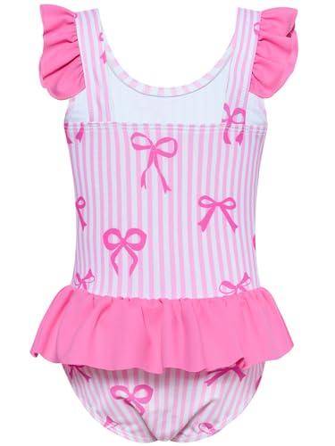 Image of Vieille Toddler Little Girls One Piece Swimsuits Ruffles Bathing Suits Mermaid Dinosaur Swimwear 2-7T