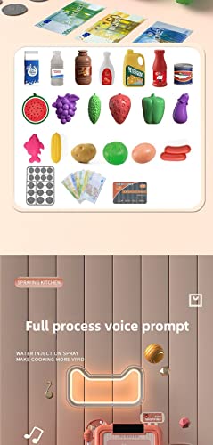 Tempaky Caixa registradora para crianças, caixa registradora fingida com scanner, calculadora de ali