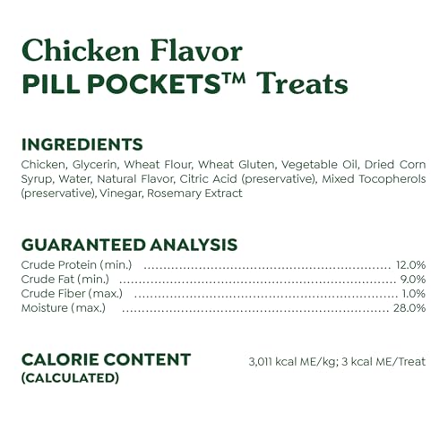 FELINE GREENIES Pill Pockets Cat Treats Chicken Flavor, 3 Ounce Value Size Bag