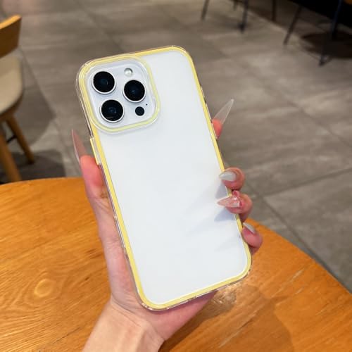 Coque iPhone 16 Pro Max mate jaune avec boutons indépendants