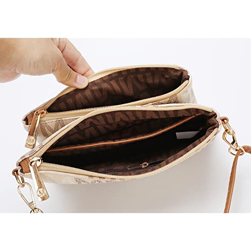 Image of MKF Collection Crossbody Bag for Women, American Flag Shoulder Bag, Vegan Leather Wristlet Bag Handbag Purse by Mia K